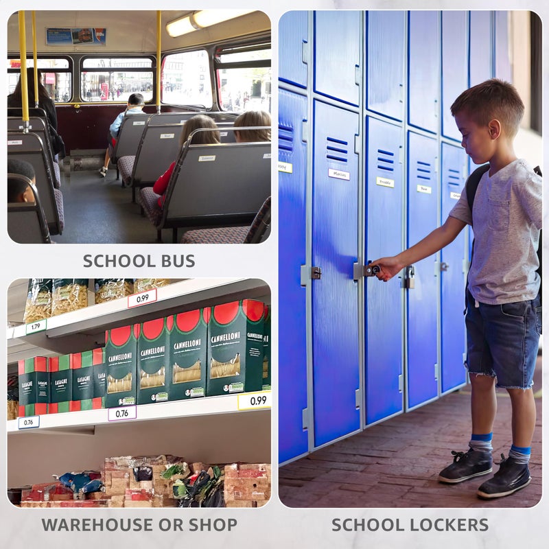 JUZARI 50 Pack Dry Erase Magnetic Labels 3.2x1.2 in - Magnetic Name Tags for Classroom Lockers School Bus - Classroom Magnets for Names - Magnet Labels for Whiteboard - Magnet Names Plates for Classrooms - Image 5